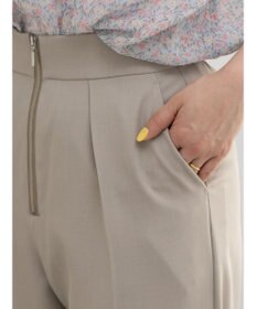 Te chichi フロントZIPリネンライクテーパードパンツ(セットアップ可)