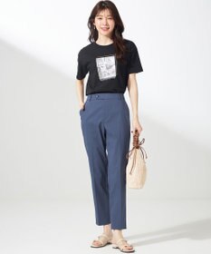 ANY SIS 【ストレッチ・接触冷感・撥水・UVカット・洗える】エアリーストレッチ テーパードパンツ