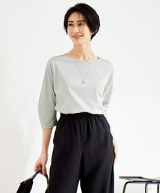 ICB 【接触冷感・UVケア・洗える】 コンフォートプレーティング クレセントスリーブカットソー