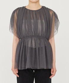 uncrave 【洗濯機洗い可】カクテル チュール ブラウス（uncrave STANDARD）