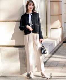 ANY SIS S 【セットアップ対応】セレモニーダブルクロス ワイドパンツ