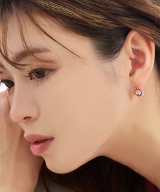 Tiaclasse 【金属アレルギー対応】サークル＋ストーンタイニーピアス