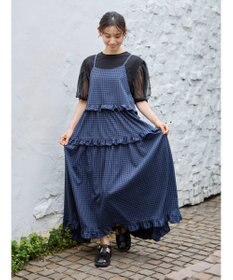 Green Parks ・Ｐｅｔｉｔ　Ｆｌｅｕｒ　カラーギンガムキャミワンピ