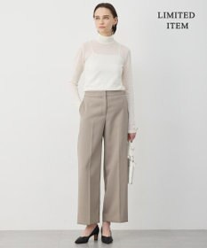 ICB 【WEB限定】 コットンレーシージャガード ハイネックカットソー