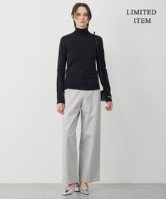 ICB 【WEB限定】 コットンレーシージャガード ハイネックカットソー