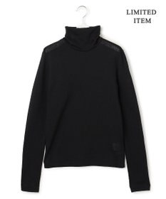 ICB 【WEB限定】 コットンレーシージャガード ハイネックカットソー