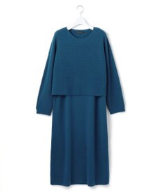 23区 S 【洗える】レイヤードニットツイン ワンピース