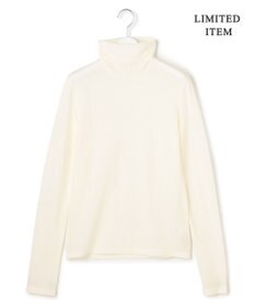 ICB 【WEB限定】 コットンレーシージャガード ハイネックカットソー