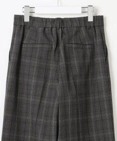 自由区 TRギャバ裏起毛チェック柄ワイド パンツ