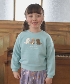 ANY KIDS 【らくっトレーナー】アニマル 裏毛 サガラ刺しゅう トレーナー