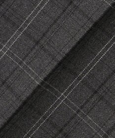 自由区 TRギャバ裏起毛チェック柄ワイド パンツ