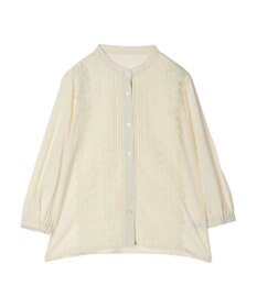 earth music&ecology フロントレースシフォンブラウス