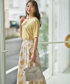 ANY SIS L 【撥水】シルエットフラワー スカート