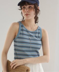 WEGO 【ANGIE VINTAGE】カップ付きマルチボーダータンク