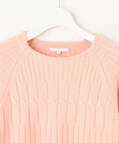 自由区 【洗える】ウールカシミヤブレンドケーブル ニット