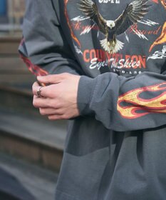 WEGO 【ユニセックス着用ITEM/MLサイズ展開】ヴィンテージライクグラフィックT（LS）