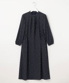 J.PRESS LADIES S 【洗える】ドット フラワープリント ワンピース