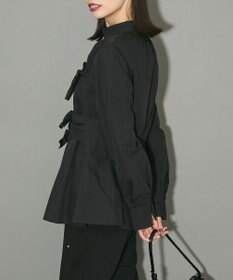 Green Parks リボンデザインハイネックブラウス