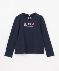 ANY KIDS テディベリー刺繍 長袖Tシャツ