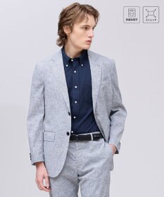 J.PRESS MEN 新色【MECHANICAL】【セットアップ対応 / 超軽量 / 清涼感 / 洗える】 ハイパワーストレッチ リネンルックジャケット_26年モデル ライトグレー系