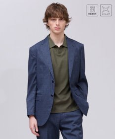 J.PRESS MEN 新色【MECHANICAL】【セットアップ対応 / 超軽量 / 清涼感 / 洗える】 ハイパワーストレッチ リネンルックジャケット_26年モデル ネイビー系8