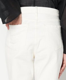 woadblue ブーティフレア ストレッチデニムパンツ ホワイト