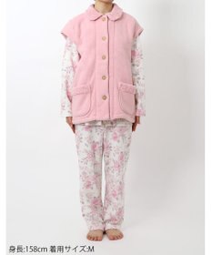 Wing パジャマ 長袖 長ズボン 綿混(本体) あったか レディース EP6016 ウイング／ワコール