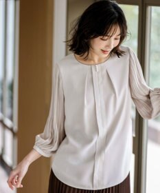 ANY SIS プリーツスリーブ ブラウス