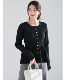 Te chichi 前後2WAYペプラムカーディガン
