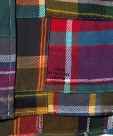 J.PRESS MEN 【J.PRESS ORIGINALS】PACHWORK NEL B.D. SHIRT / BAGGY FIT