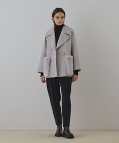 GRACE CONTINENTAL ファーポケットピーコート