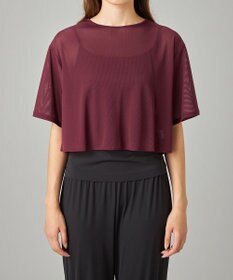 Chacott シアーリブバッククロスTシャツ