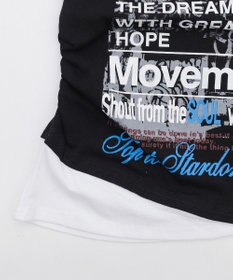 WEGO フェイクインナープリントピチT