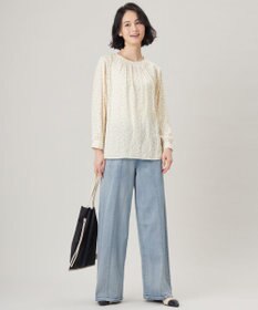 自由区 L 【洗える】ウスカルデニムバギー パンツ