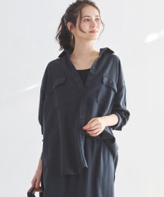 23区 L 【SLOW/一部店舗限定】ガーメントツイル 2WAY シャツ