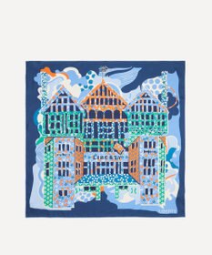 LIBERTY. チューダー パッチワーク 90x90 シルクスカーフ