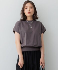 23区 【SLOW/WEB限定】コンパクトインレー フレンチスリーブ カットソー