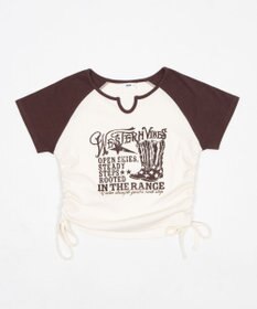 WEGO キーネックサイドレースアップちびT