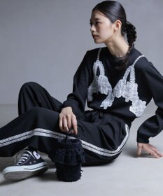 組曲 S 【組曲×setsuko sagittaire】レーシートラック プルニット