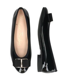 Bridget Birkin 【Bridget Birkin】バックルグログランリボンレインパンプス