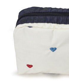 LeSportsac SQUARE COSMETIC/トリコロールハートエンブロイダリー