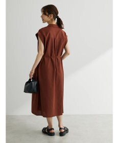 Green Parks 綿麻混開襟ワンピース