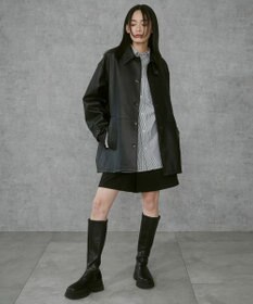 WEGO 【ユニセックス着用ITEM】シンセティックレザーカーコート
