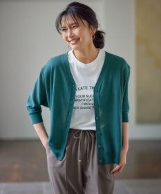 ANY 【UVケア/接触冷感/アンチピリング】多機能ハーフスリーブカーディガン