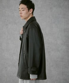 WEGO 【ユニセックス着用ITEM】シンセティックレザーカーコート