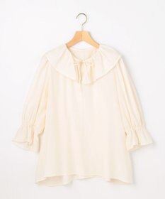 組曲 【先行予約】【WEB限定】シアーリンクルクロス フリル襟ブラウス