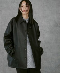 WEGO 【ユニセックス着用ITEM】シンセティックレザーカーコート
