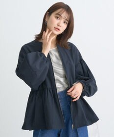 earth music&ecology 撥水ペプラムジップブルゾン