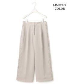 ICB 【WEB限定カラーあり】FluidBackSatin ワイドクロップドパンツ