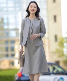 J.PRESS LADIES 【セットアップ対応・洗える・UVケア・速乾】 OXIJEWELストレッチ ワンピース